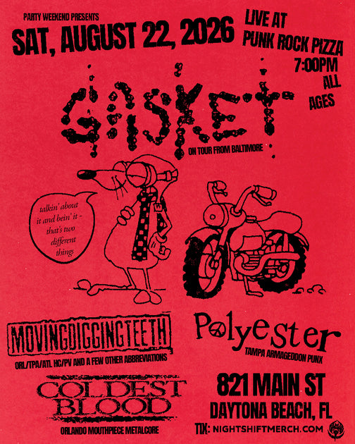 8/22: Gasket, movingdiggingteeth, Polyester & Coldest Blood @ Punk