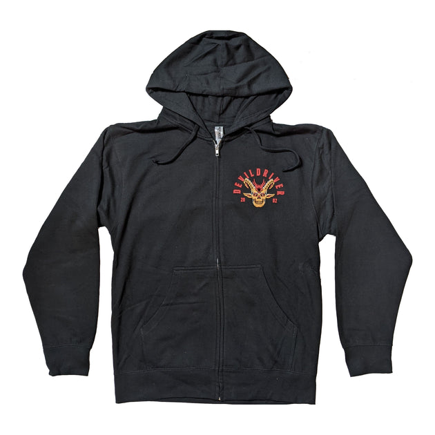 ◆SUNDAYOFFCLUB◆ Dancing Devils 2way  Black Zip Hoodie 선데이오프클럽 댄싱 데빌스 투웨이 집 후드 블랙