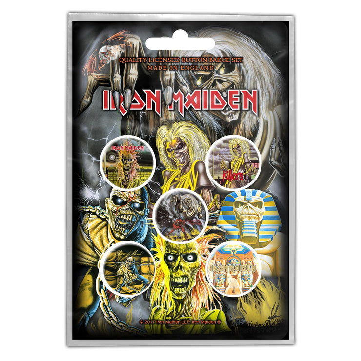 Iron Maiden - Early Albums button pack
