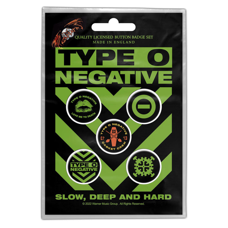 Type O Negative - Slow, Deep & Hard button pack