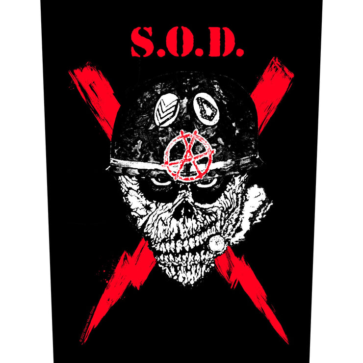 S.O.D. - Scrawled Lightning back patch