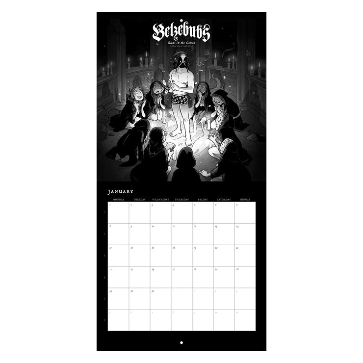Belzebubs 2024 Pinup calendar Night Shift Merch