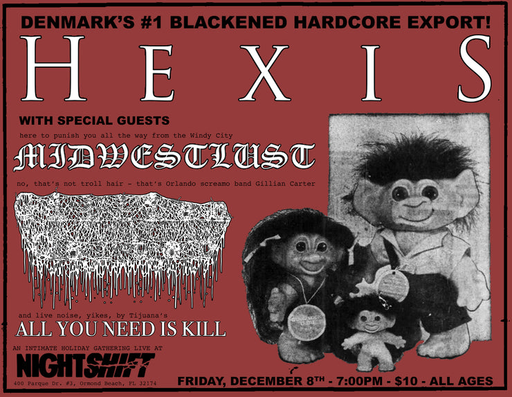 12/8: Hexis, Midwestlust, Gillian Carter & AYNIK @ Night Shift (Daytona Beach, FL) ticket