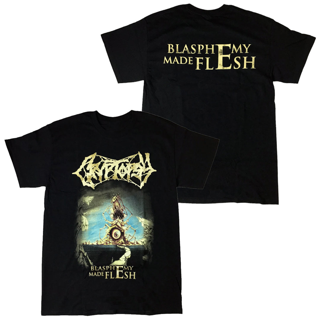 T-shirt Cryptopsy 'Blasphemy Made Flesh' - Noir - Neuf Avec étiquettes - Taille Officielle - Coton
