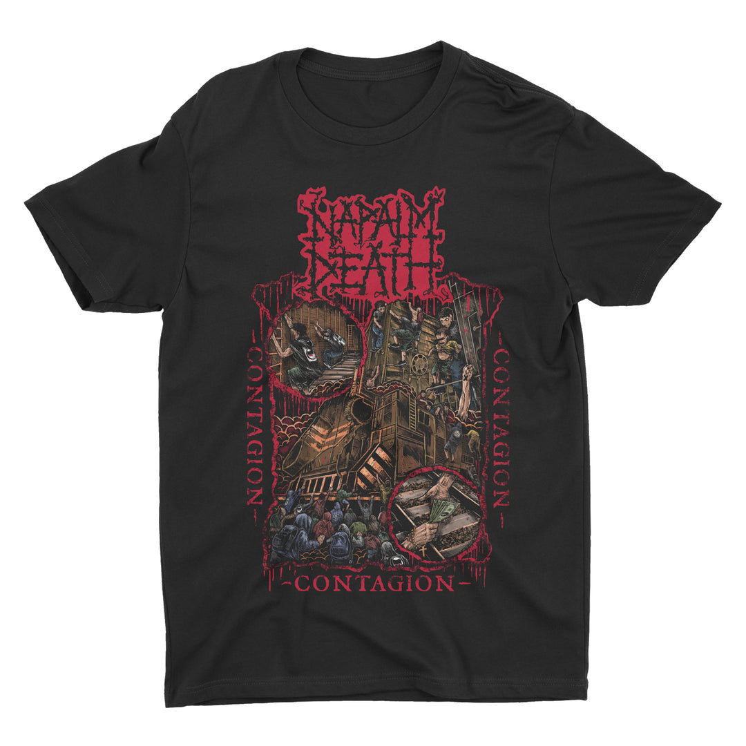 Napalm Death - Contagion [Green ND] t-shirt – Night Shift Merch