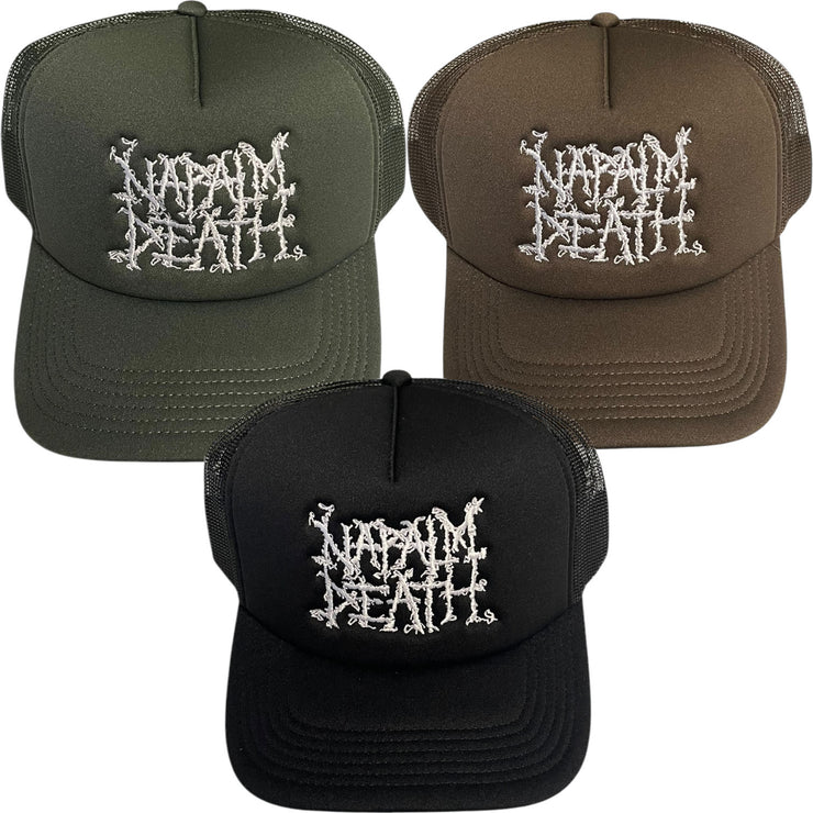 Napalm Death - Embroidered Logo [Green ND] trucker hat
