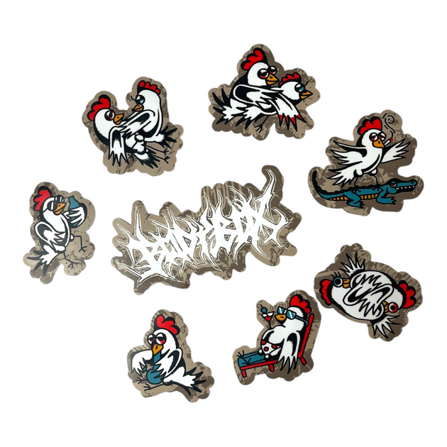 Bodybox - Chicken sticker sheet – Night Shift Merch