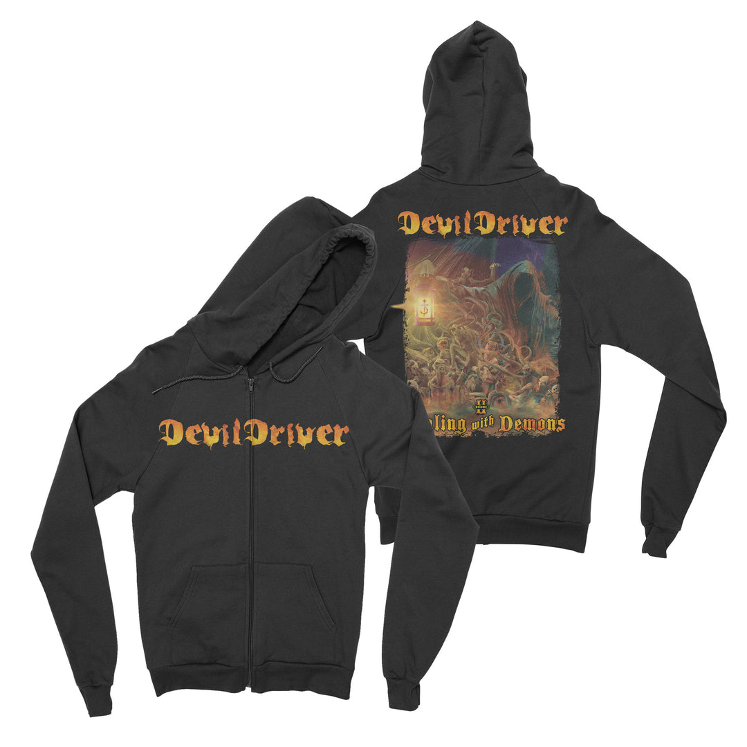 DevilDriver - Dealing With Demons II zip-up hoodie – Night Shift Merch