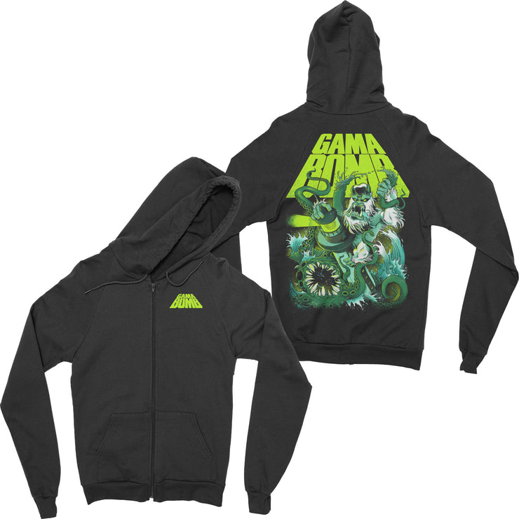 Gama Bomb - Snowy vs The Kraken zip-up hoodie