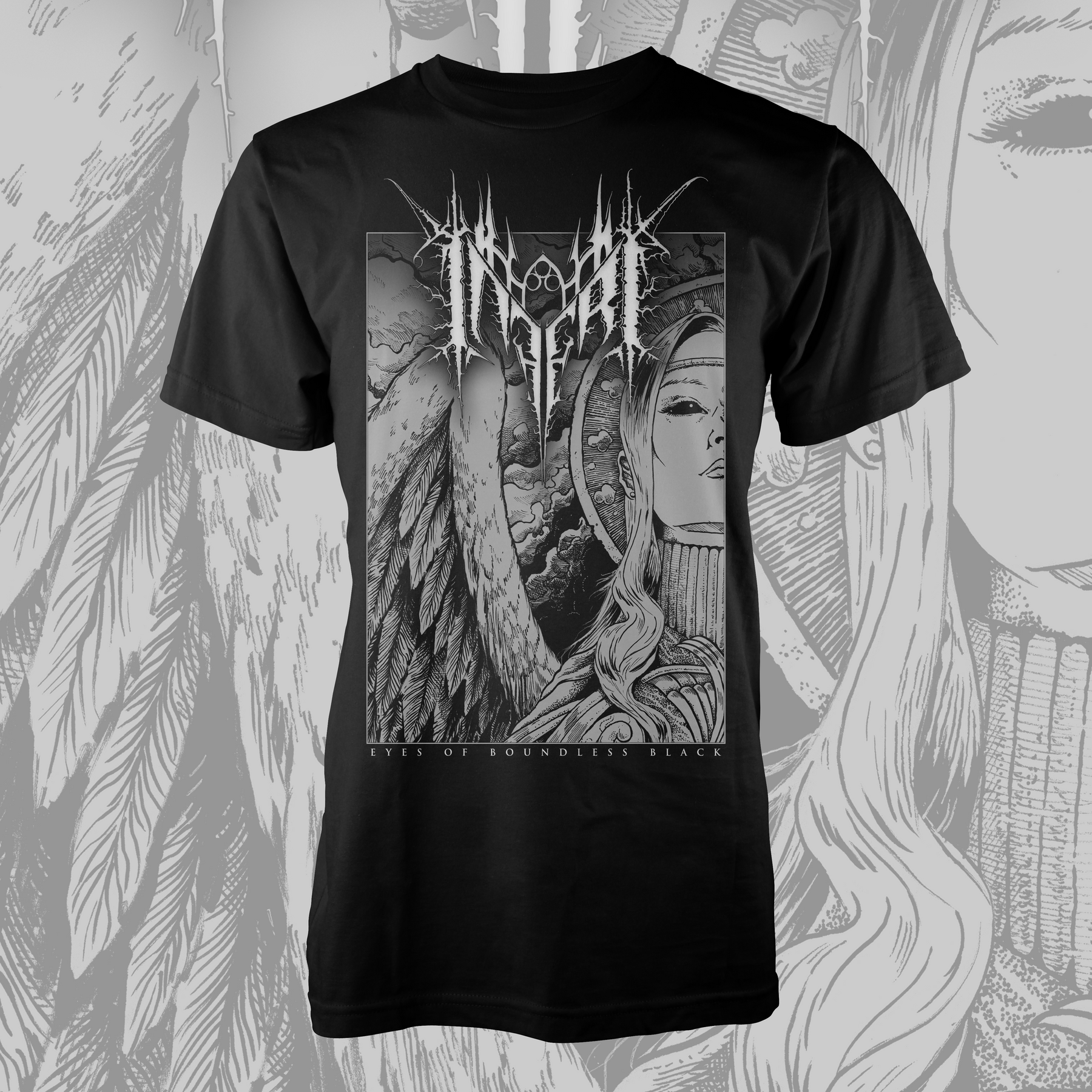 INFERI - Eyes of Boundless Black | Black T-shirt – Night Shift Merch