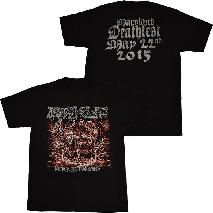 Lock Up - Necropolis Transparent MDF 2015 t-shirt