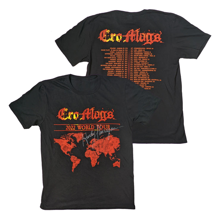 Cro-Mags - 2022 World Tour (Signed) t-shirt